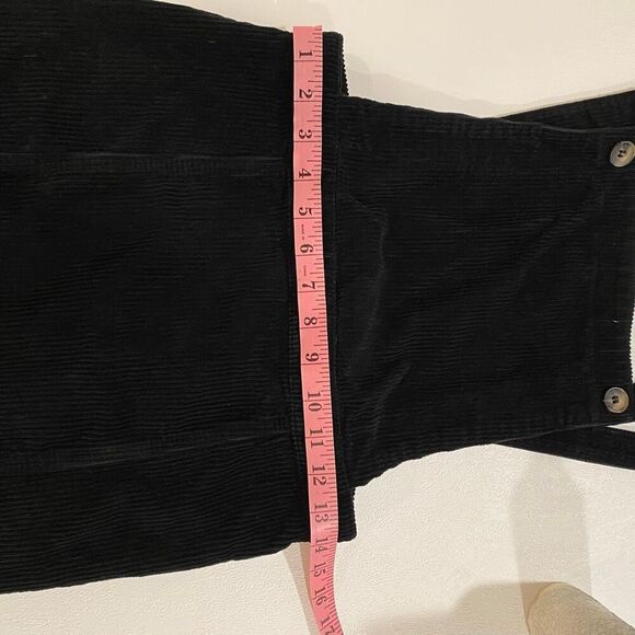 Topshop Black Corduroy Pinafore Overall Dress Size US 6 UK 10 EUR 38 - Picture 7 of 10
